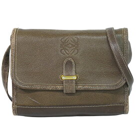 本物 ロエベ LOEWE アナグラム ショルダーバッグ ポシェット レザー ブラウン Anagram バッグ 中古・