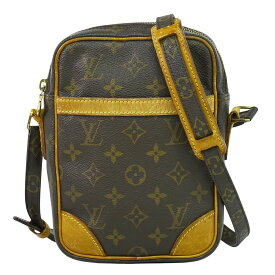 本物 ルイヴィトン LOUIS VUITTON LV ダヌーブ モノグラム ショルダーバッグ ポシェット ブラウン M45266 Danube ビトン バッグ 中古