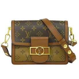 本物 ルイヴィトン LOUIS VUITTON LV ドーフィーヌ MINI モノグラム リバース ショルダーバッグ ポシェット ブラウン M44580 ビトン 中古・
