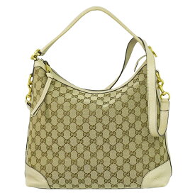 本物 グッチ GUCCI GGキャンバス 2WAY ショルダーバッグ トートバッグ ベージュ アイボリー 326514 バッグ 中古・