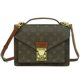 本物 ルイヴィトン LOUIS VUITTON LV モンソー 26 モノグラム 2WAY ショルダーバッグ ハンドバッグ ブラウン M51187 ビトン バッグ 中古