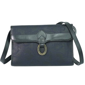 本物 クリスチャン ディオール Christian Dior トロッター ショルダーバッグ ポシェット PVC ネイビー Trotter バッグ 中古・