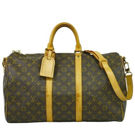 本物 ルイヴィトン LOUIS VUITTON LV キーポルバンドリエール 45 モノグラム 2WAY ボストンバッグ ブラウン M41418 ビトン バッグ 中古・
