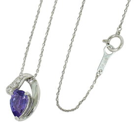 本物 タサキ TASAKI 田崎 タンザナイト 1.28ct ダイヤモンド 0.03ct Pt900 Pt850 ネックレス プラチナ パープル アクセサリー ジュエリー 中古・