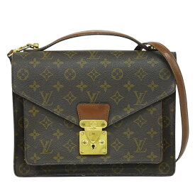 本物 ルイヴィトン LOUIS VUITTON LV モンソー モノグラム 2WAY ショルダーバッグ ハンドバッグ ブラウン M51185 ビトン バッグ 中古