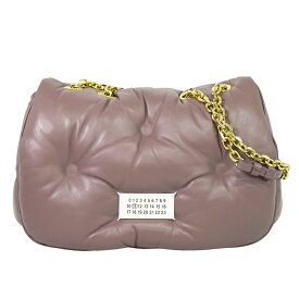 本物 メゾンマルジェラ Maison Margiela グラムスラム フラップ ミディアム ショルダーバッグ ポシェット レザー パープル系 S56WG0169 バッグ 中古・