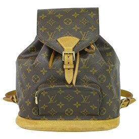 本物 ルイヴィトン LOUIS VUITTON LV モンスリ MM リュックサック バックパック モノグラム ブラウン M51136 ビトン バッグ 中古・