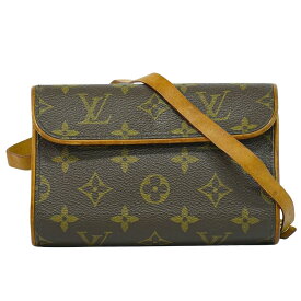 本物 ルイヴィトン LOUIS VUITTON LV ポシェット フロランティーヌ モノグラム ウエストポーチ ブラウン M51855 ビトン バッグ 中古・