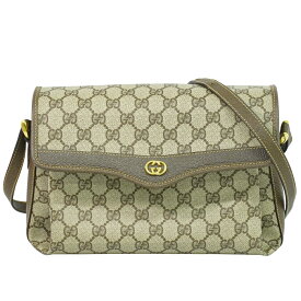 本物 グッチ GUCCI オールドグッチ GGスプリーム ショルダーバッグ ポシェット ベージュ ブラウン バッグ 中古・