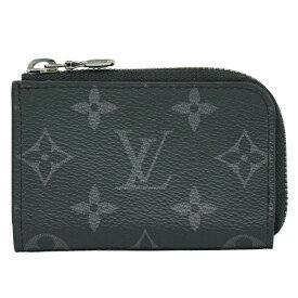 本物 ルイヴィトン LOUIS VUITTON LV ポルトモネ ジュール モノグラム エクリプス コインケース ブラック グレー M63536 ビトン 財布 ウォレット 中古・