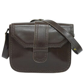 本物 イヴ サンローラン YVES SAINT LAURENT YSL レザー ショルダーバッグ ハンドバッグ ブラウン バッグ 中古・