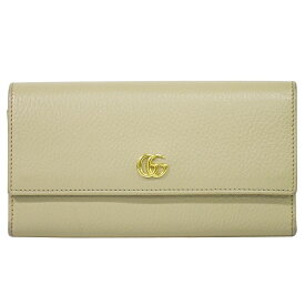 本物 グッチ GUCCI GGマーモント 長財布 ロングウォレット レザー ベージュ 456116 財布 ウォレット 中古・