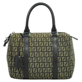 本物 フェンディ FENDI ズッキーノ ミニ ボストンバッグ ハンドバッグ キャンバス ベージュ ブラウン 8BL068 Zucchino バッグ 中古・