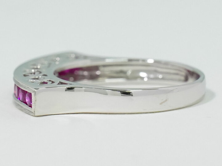 楽天市場】本物 ルビー 0.80ct K18 YG WG リング 指輪 16号 ホワイト  
