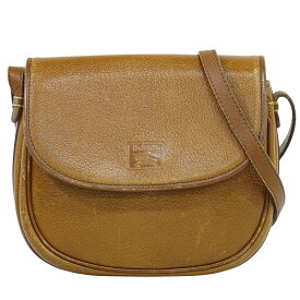 本物 バーバリー Burberrys レザー ショルダーバッグ ポシェット ブラウン バッグ 中古・