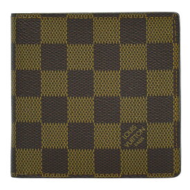 本物 ルイヴィトン LOUIS VUITTON LV ポルトビエ カルトクレディ モネ ダミエ エベヌ 折財布 ブラウン N61665 ビトン 財布 ウォレット 中古・