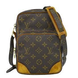 本物 ルイヴィトン LOUIS VUITTON LV アマゾン モノグラム ショルダーバッグ ポシェット ブラウン M45236 Amazon ビトン バッグ 中古・
