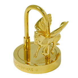 本物 エルメス HERMES ペガサス カデナ チャーム ペンダントトップ GP ゴールド メッキ アクセサリー ジュエリー 中古・