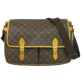 本物 ルイヴィトン LOUIS VUITTON LV ジベシエール GM ショルダーバッグ ポシェット ブラウン M42249 Gibeciere ビトン バッグ 中古