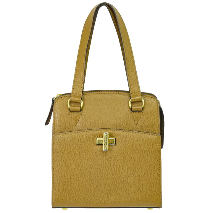 楽天市場】本物 セリーヌ CELINE レザー ハンドバッグ ブラウン バッグ  