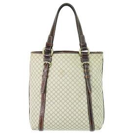 本物 セリーヌ CELINE マカダム トートバッグ ハンドバッグ キャンバス ベージュ Macadam バッグ 中古・