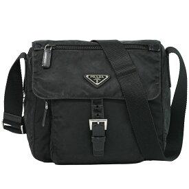 本物 プラダ PRADA ヴェラ ショルダーバッグ ポシェット ナイロン ブラック BT8994 Vela バッグ 中古・