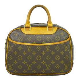 本物 ルイヴィトン LOUIS VUITTON LV トゥルーヴィル モノグラム ハンドバッグ ブラウン M42228 Trouville ビトン バッグ 中古・