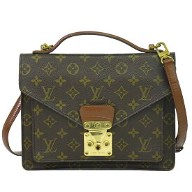 本物 ルイヴィトン LOUIS VUITTON LV モンソー 26 モノグラム 2WAY ショルダーバッグ ハンドバッグ ブラウン M51187 ビトン バッグ 中古