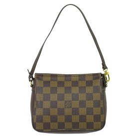 本物 ルイヴィトン LOUIS VUITTON LV トゥルースメイクアップ ダミエ エベヌ アクセサリーポーチ ハンドバッグ ブラウン N51982 ビトン バッグ 中古・