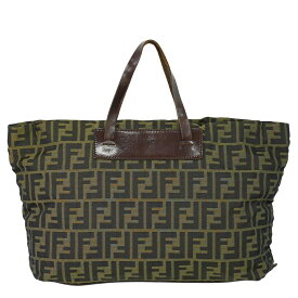 本物 フェンディ FENDI ズッカ トートバッグ ハンドバッグ キャンバス ブラウン Zucca バッグ 中古・