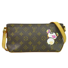 本物 ルイヴィトン LOUIS VUITTON LV トロター モノグラム パンダ 村上隆 ショルダーバッグ ポシェット ブラウン マルチカラー M51241 ビトン バッグ 中古・