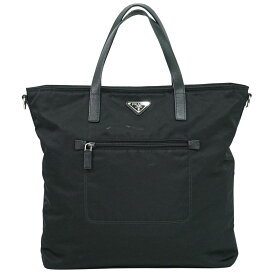 本物 プラダ PRADA ナイロン トートバッグ ハンドバッグ ブラック バッグ 中古・