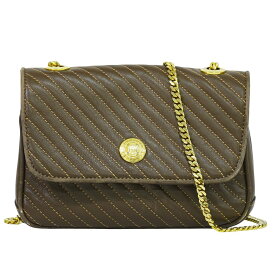 本物 セリーヌ CELINE キルティング チェーン ショルダーバッグ ポシェット レザー ブラウン バッグ 中古・