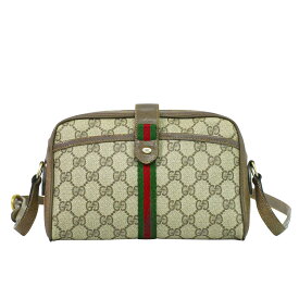 本物 グッチ GUCCI オールドグッチ シェリーライン GGスプリーム ショルダーバッグ ポシェット ベージュ ブラウン Shelly Line バッグ 中古・