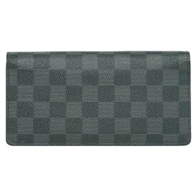 本物 ルイヴィトン LOUIS VUITTON LV ポルトフォイユ ブラザ ダミエ グラフィット 長財布 ブラック グレー M62665 ビトン 財布 ウォレット 中古