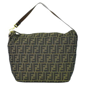 本物 フェンディ FENDI ズッカ ハンドバッグ キャンバス ブラウン 26597 Zucca バッグ 中古・