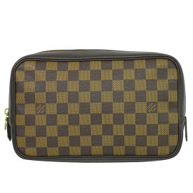 本物 ルイヴィトン LOUIS VUITTON LV トゥルーストワレット ダミエ エベヌ ポーチ 化粧ポーチ ブラウン N47623 ビトン 雑貨小物 中古・