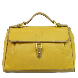 本物 ロエベ LOEWE アナグラム ハンドバッグ レザー ライトブラウン Anagram バッグ 中古・