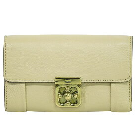 本物 クロエ Chloe エルシー 折財布 コンパクトウォレット レザー ベージュ Elsie 財布 ウォレット 中古・
