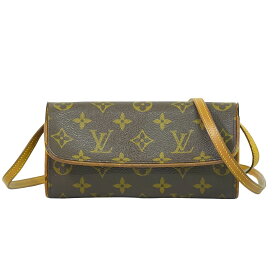 本物 ルイヴィトン LOUIS VUITTON LV ポシェットツイン PM モノグラム 2WAY ショルダーバッグ ブラウン M51854 ビトン バッグ 中古・