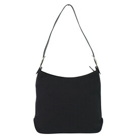 本物 サルヴァトーレ フェラガモ Salvatore Ferragamo キャンバス ショルダーバッグ ブラック バッグ 中古・