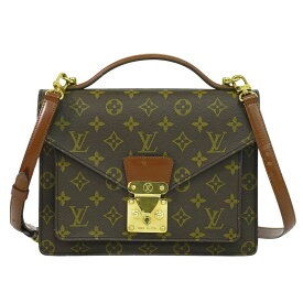 本物 ルイヴィトン LOUIS VUITTON LV モンソー 26 モノグラム 2WAY ショルダーバッグ ハンドバッグ ブラウン M51187 ビトン バッグ 中古・