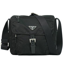 本物 プラダ PRADA ナイロン ショルダーバッグ ポシェット ブラック バッグ 中古・