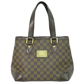 本物 ルイヴィトン LOUIS VUITTON LV ハムステッド PM ダミエ エベヌ トートバッグ ハンドバッグ ブラウン N51205 ビトン バッグ 中古・