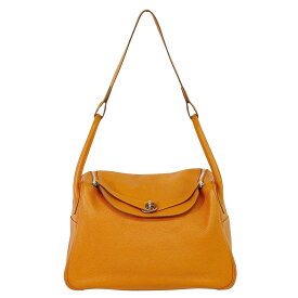 本物 エルメス HERMES リンディ 34 トリヨンクレマンス レザー 2WAY ショルダーバッグ ハンドバッグ □P刻 2012年 オレンジ Lindy バッグ 中古・