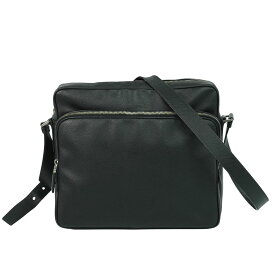本物 プラダ PRADA レザー ショルダーバッグ ポシェット ブラック バッグ 中古・