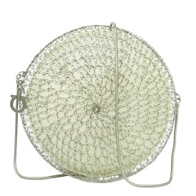 本物 サルヴァトーレ フェラガモ Salvatore Ferragamo ガンチーニ ショルダーバッグ ポシェット メタル シルバー Gancini バッグ 中古・