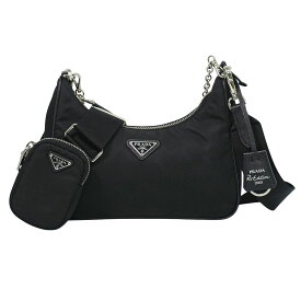 本物 プラダ PRADA Re-Edition 2005 2WAY ショルダーバッグ ハンドバッグ ポシェット ナイロン ブラック バッグ 中古・