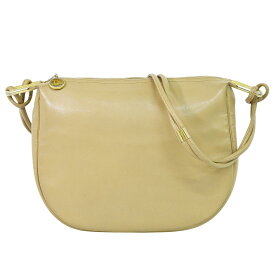 本物 クリスチャン ディオール Christian Dior レザー ショルダーバッグ ベージュ バッグ 中古・