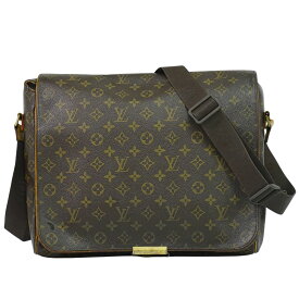 本物 ルイヴィトン LOUIS VUITTON LV アベス モノグラム ショルダーバッグ メッセンジャーバッグ ブラウン M45257 ビトン バッグ 中古・